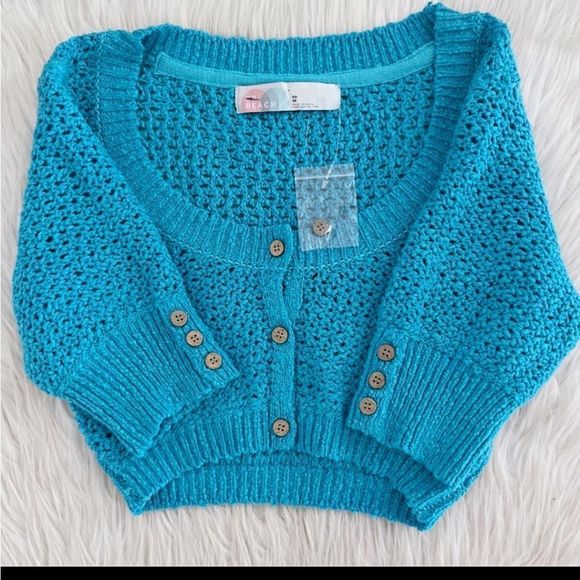 Free People Sweaters - Free People Blue Knit Cardigan